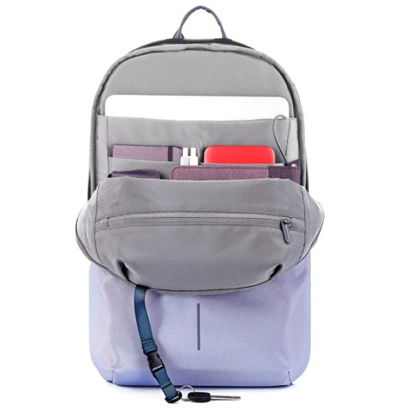 Рюкзак для ноутбука XD-Design Bobby Soft anti-theft 15.6"/ Серый/ Фиолетовый photo 7