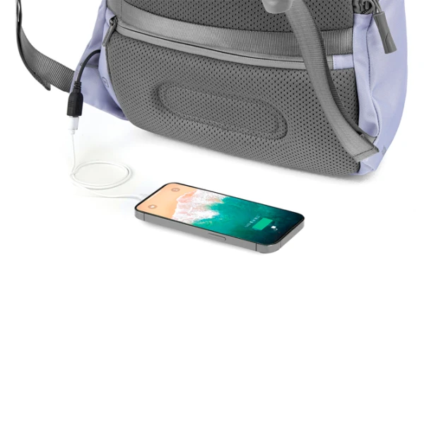 Рюкзак для ноутбука XD-Design Bobby Soft anti-theft 15.6"/ Серый/ Фиолетовый photo 13