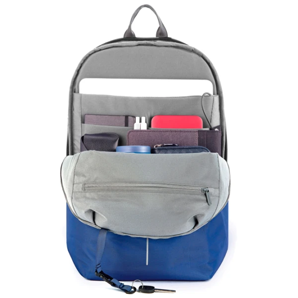Рюкзак для ноутбука XD-Design Bobby Soft anti-theft 15.6"/ Серый/ Синий photo 7