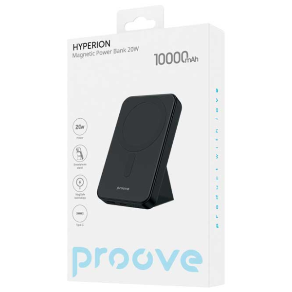 Power Bank Proove Power Stand 2 in 1 10000 mAh / 20 W / Black photo 2