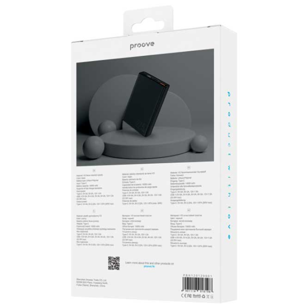 Power Bank Proove Hyper Flux 10000 mAh / 20 W / Black photo 4