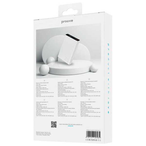 Power Bank Proove Hyper Flux 10000 mAh / 20 W / White photo 4