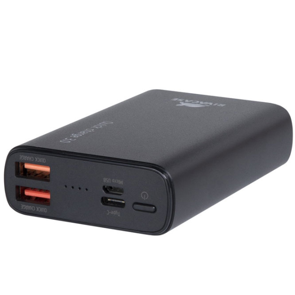 Power Bank RivaCase VA1037 10000 mAh / 18 W / Black photo 5