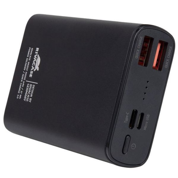Power Bank RivaCase VA1037 10000 mAh / 18 W / Black photo 6