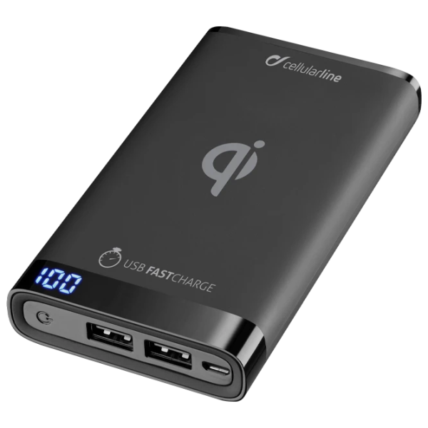 Power Bank Cellularline FreePower Manta S FREEPMANTA8WIRK 8000 mAh / 10 W / Black photo 1