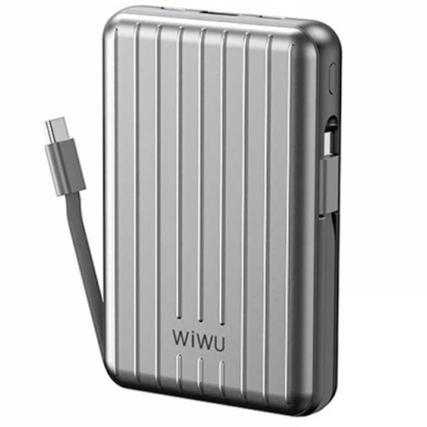 Power Bank WIWU Trunk 10000 mAh / 22.5 W / Silver photo 2