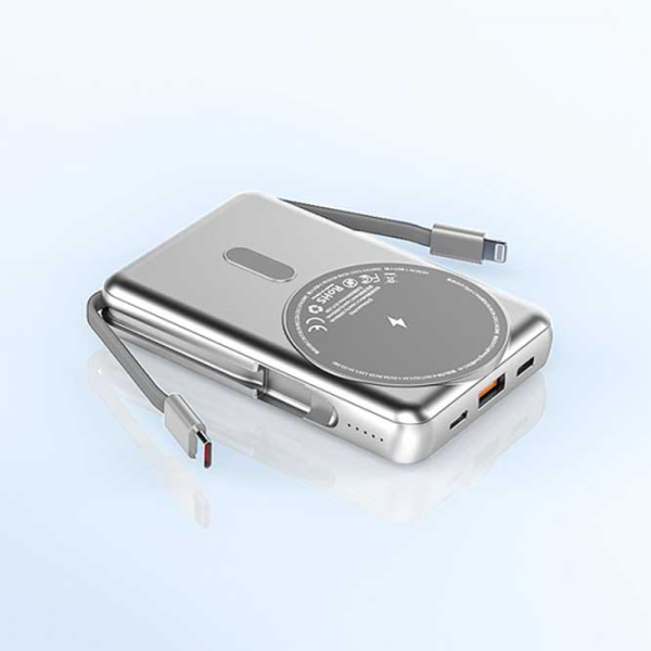 Power Bank WIWU Trunk 10000 mAh / 22.5 W / Silver photo 3