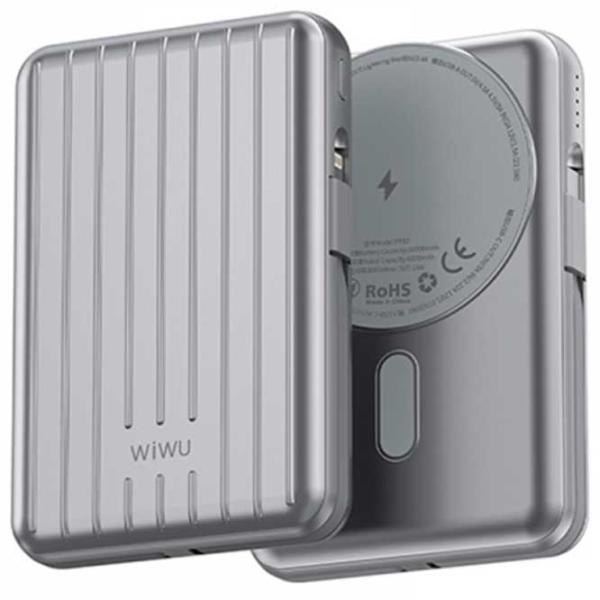 Power Bank WIWU Trunk 10000 mAh / 22.5 W / Silver photo 5