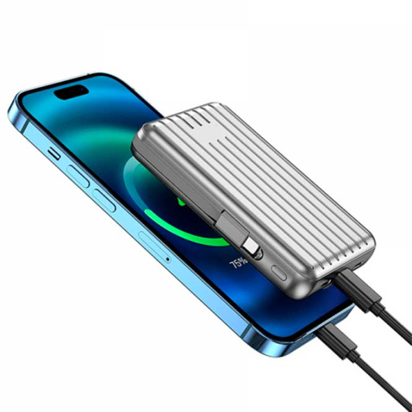 Power Bank WIWU Trunk 10000 mAh / 22.5 W / Silver photo 7