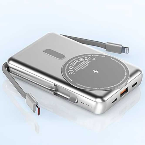 Power Bank WIWU PP03 10000 mAh / 15 W / Silver photo 4