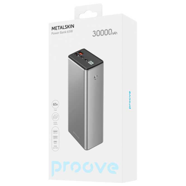 Power Bank Proove Metalskin 30000 mAh / 65 W / Gray photo 3