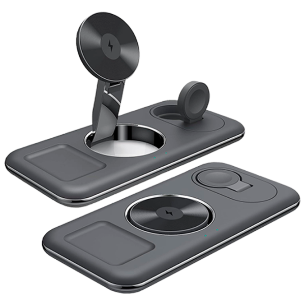 Încărcător wireless Alkaya 3 in 1 Stand 15 W / Black photo 1