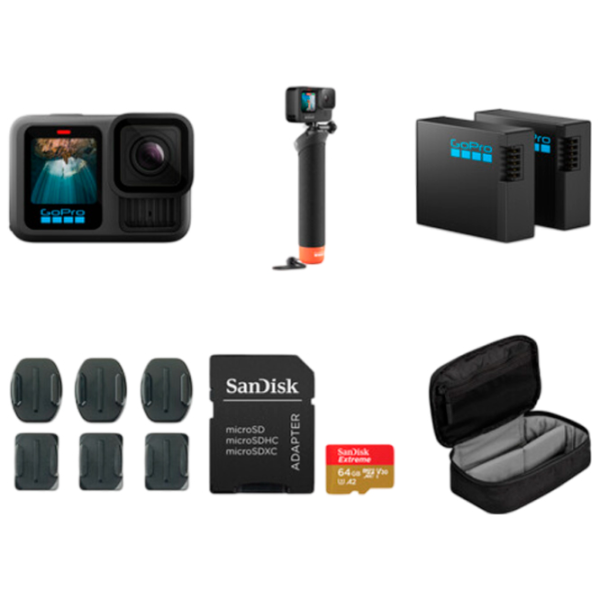 Экшн-камера GoPro Hero 13 + Accessories Bundle (Сard 64GB+Handler+Battery) 27.6 МП Черный photo 5