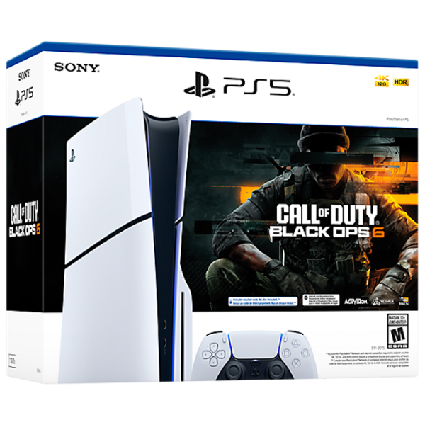 Consolă pentru jocuri Sony PlayStation 5 Slim Disc Edition Call of Duty Black Ops 6 Bundle 1 TB / White photo 1
