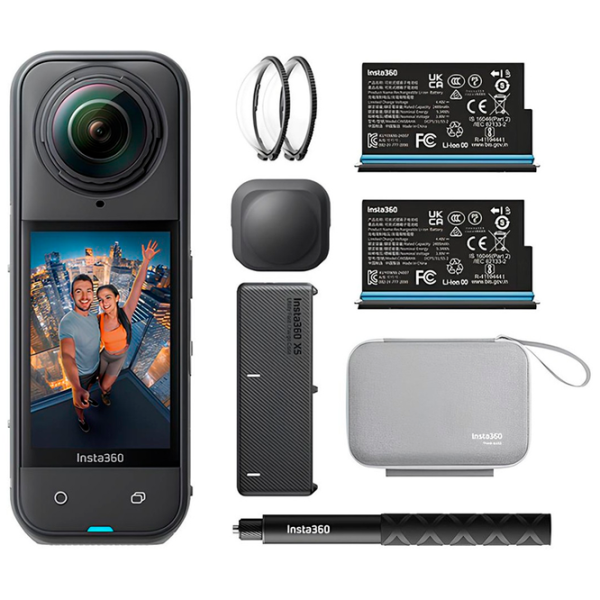 Cameră action Insta360 X5 Essentials Bundle 72 MP Black photo 5