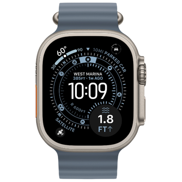 Apple Watch Ultra 3 49 мм Натуральный Титан / Синий якорь photo 3
