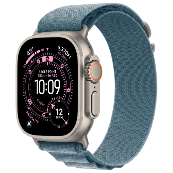 Apple Watch Ultra 3 49 mm Natural Titanium / Light blue photo 1