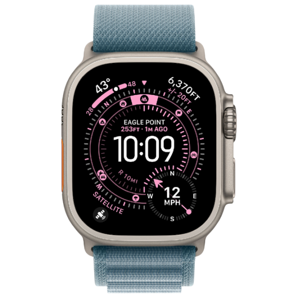 Apple Watch Ultra 3 49 mm Natural Titanium / Light blue photo 3