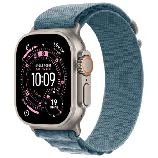 Apple Watch Ultra 3 49 mm Natural Titanium / Light blue photo 1