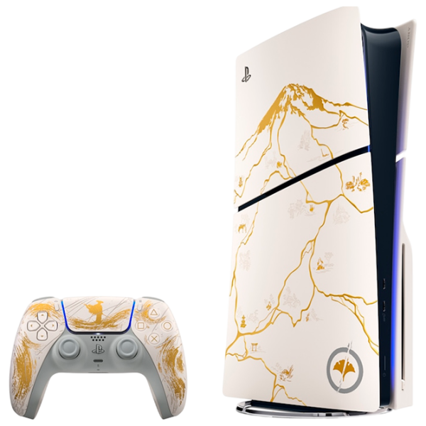 Consolă pentru jocuri Sony PlayStation 5 Slim Disc Edition Ghost of Yōtei 1 TB / Gold photo 1