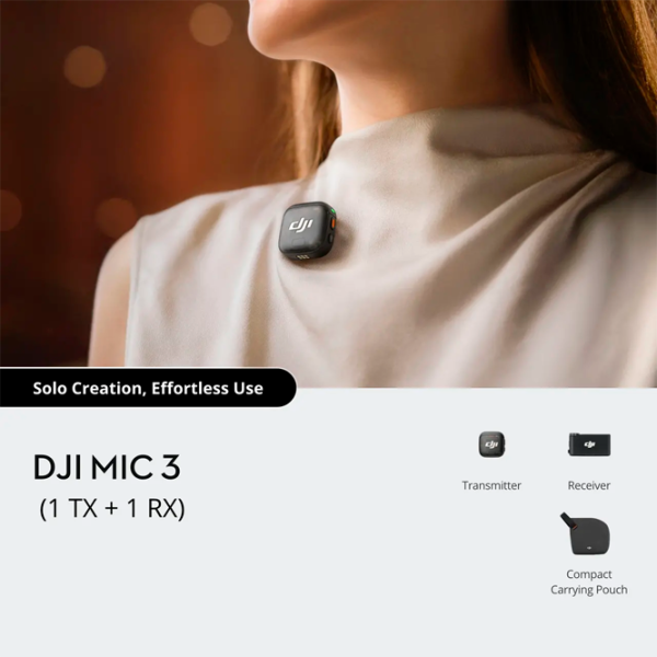 Microfon DJI Mic 3 (1 TX + 1 RX) Black photo 7