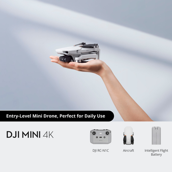 Dronă DJI Mini 4K Standard Set Profesional 15 km/h Gray photo 6