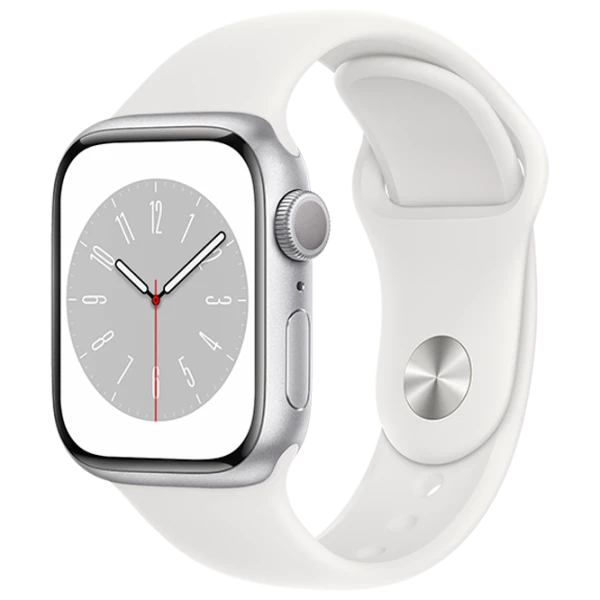 Apple Watch Series 8 41 мм Серебристый/ White Sport photo 1