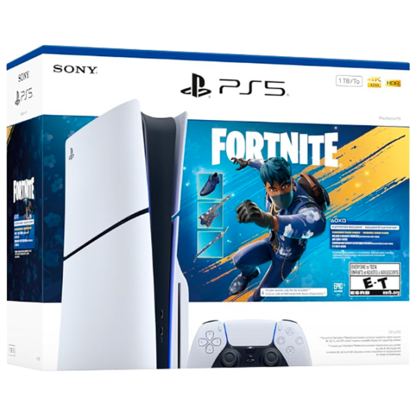 Consolă pentru jocuri Sony PlayStation 5 Slim Disc Fortnite Flowering Chaos Bundel 1 TB / White photo 1
