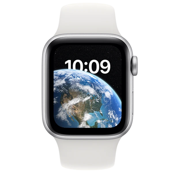 Apple Watch SE 2022 40 мм Серебристый/ White Sport photo 2