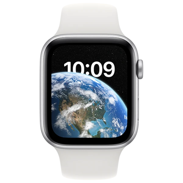 Apple Watch SE 2022 44 мм Серебристый/ White Sport photo 2