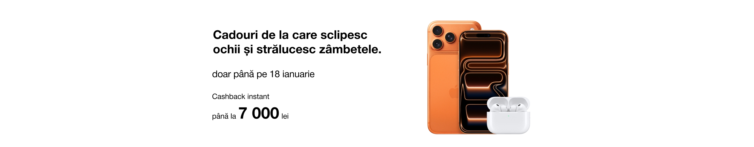 Alege cadouri de la iStore și primești cashback instant!