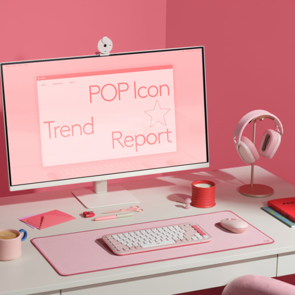 Tastatura & Mouse Logitech POP ICON Wireless 920-013142 English / Rose photo 3