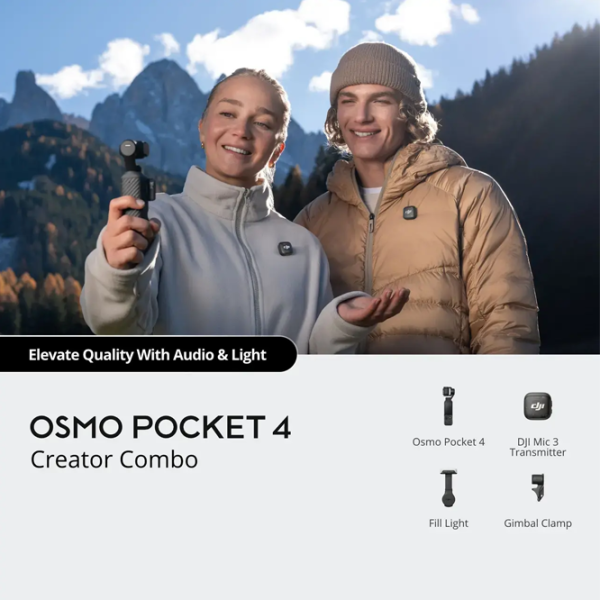 Cameră action DJI Osmo Pocket 4 Creator Combo 37 MP Black photo 3