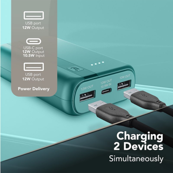 Power Bank Cellularline Essential 10000 mAh / 12 W / Blue photo 4