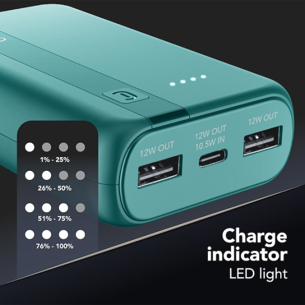 Power Bank Cellularline Essential 10000 mAh / 12 W / Blue photo 5