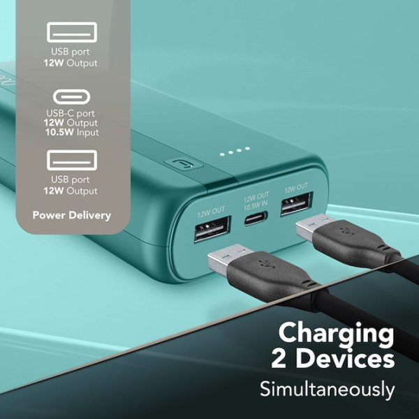 Power Bank Cellularline Essential 20000 mAh / 12 W / Blue photo 3