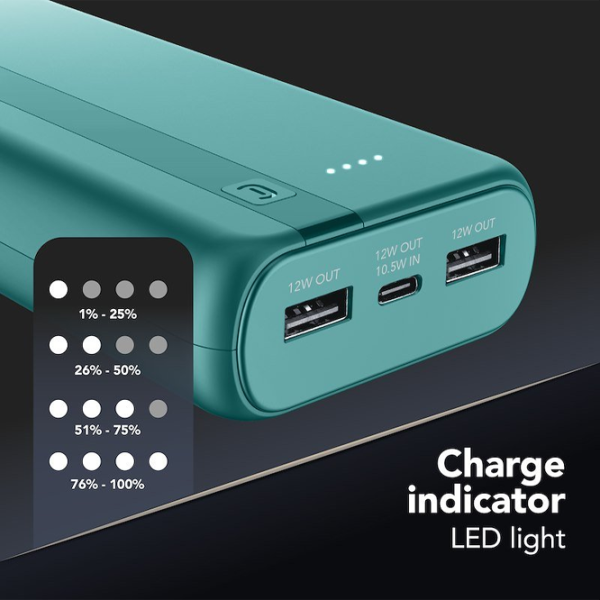 Power Bank Cellularline Essential 20000 mAh / 12 W / Blue photo 4