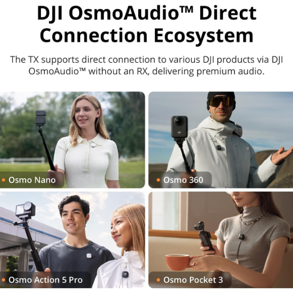 Microfon DJI Mic Mini (2TX + 1 Mobile RX) Black photo 4