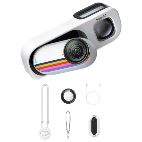 Cameră action Insta360 GO 3S Retro Bundle Special Edition 12 MP Canvas White photo 2