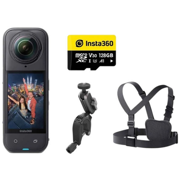 Cameră action Insta360 X5 Cycling Bundle 72 MP Black photo 1