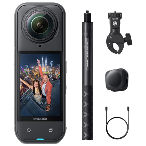 Cameră action Insta360 X5 Motorcycle Bundle 72 MP Black photo 1