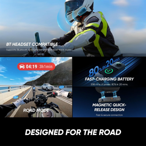 Cameră action Insta360 X5 Motorcycle Bundle 72 MP Black photo 8