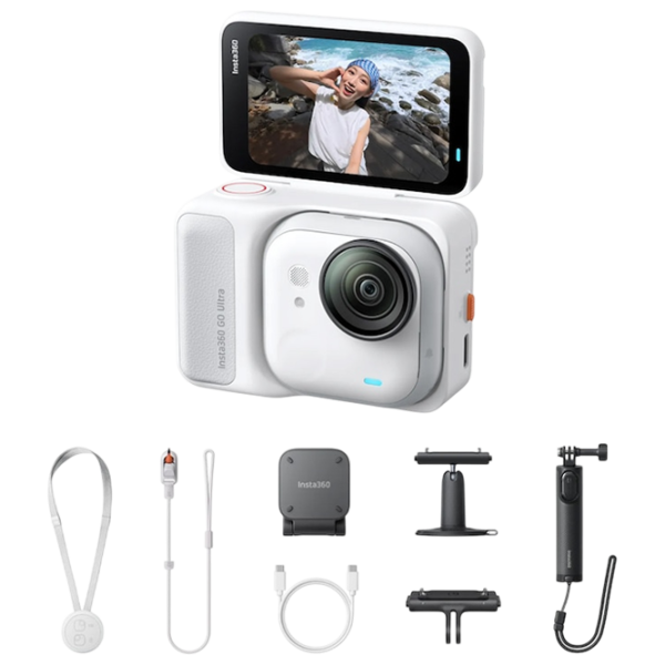 Cameră action Insta360 GO Ultra Creator Bundle 50 MP Arctic White photo 1