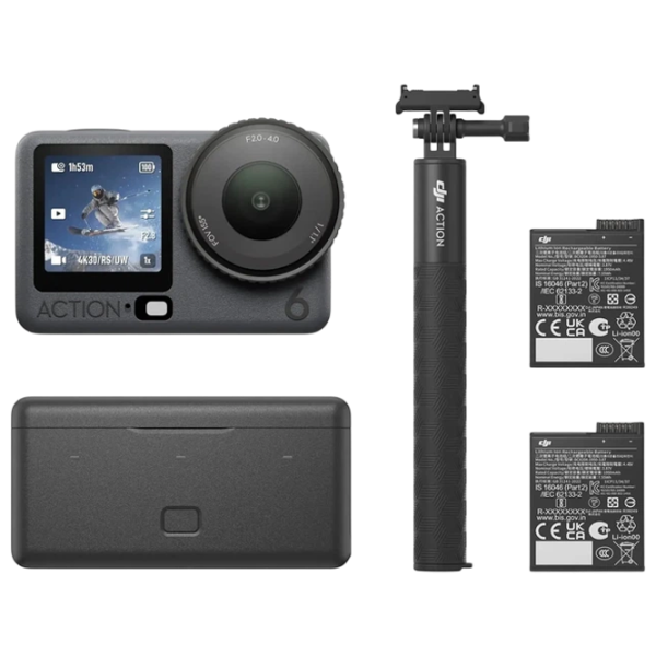 Cameră action DJI Action 6 Enhanced Combo 38 MP Black photo 1