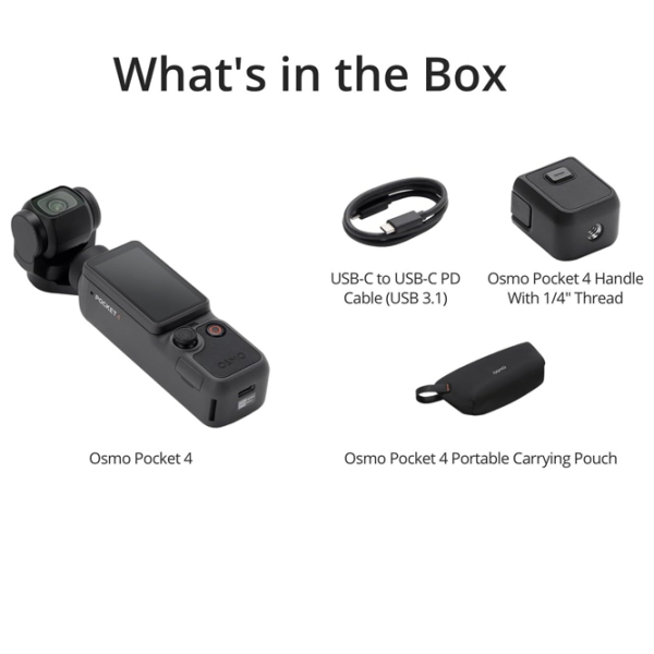 Cameră action DJI Osmo Pocket 4 Essential Combo 37 MP Black photo 10