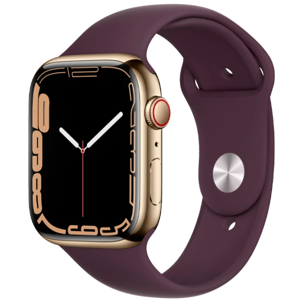 Apple Watch Series 7 45 mm Gold/ Dark Cherry Sport photo 1