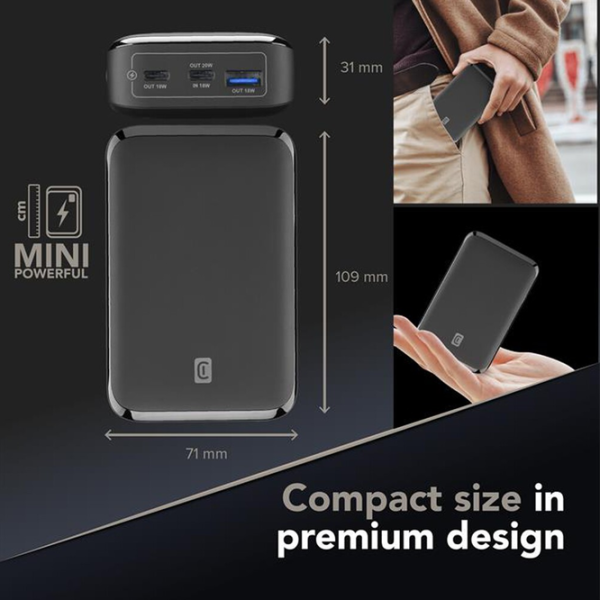 Power Bank Cellularline Essence Promo 10000 mAh / 20 W / Black photo 5