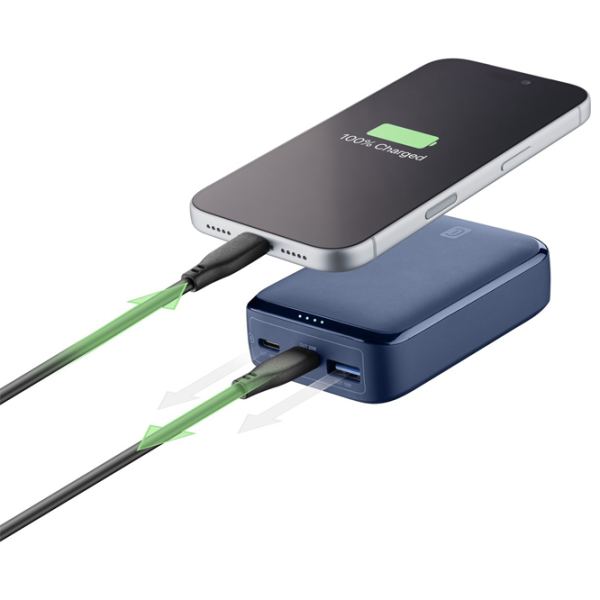 Power Bank Cellularline Essence Promo 10000 mAh / 20 W / Blue photo 2