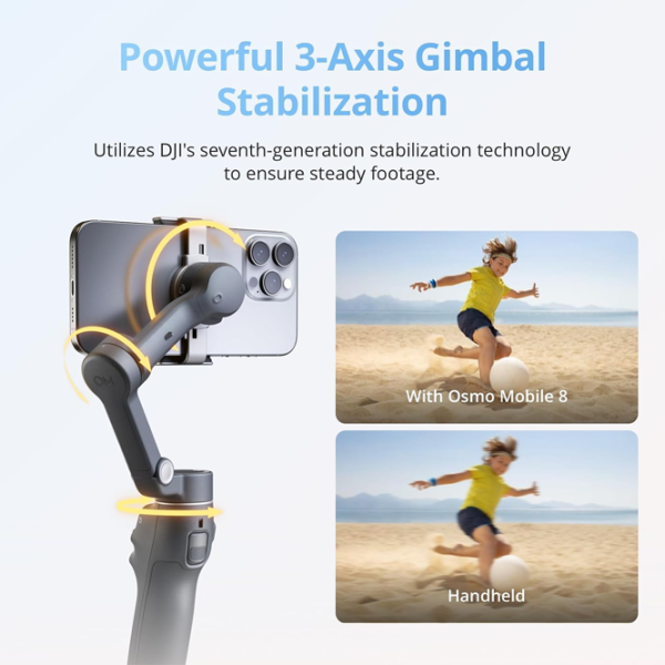 Stabilizator DJI Osmo Mobile 8 Standard Combo Black photo 6