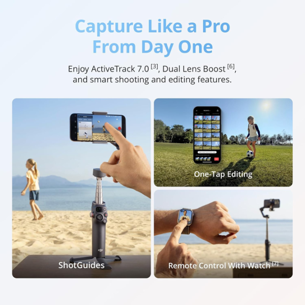 Stabilizator DJI Osmo Mobile 8 Standard Combo Black photo 7